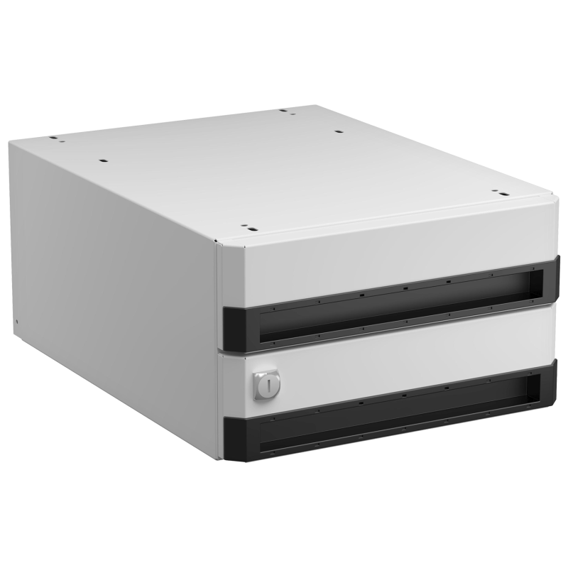 Bloc tiroir industriel H 205 mm à suspendre sous le plateau