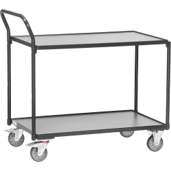 Servante version grise charge 300 kg à dossier de poussée vertical