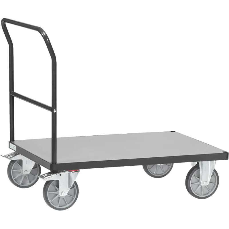 Chariot multifonction à dossier de poussée version grise