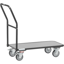 Chariot magasinier 1 plateau version grise