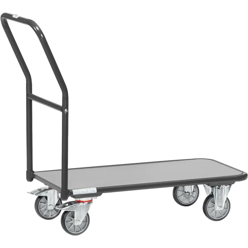 Chariot magasinier 1 plateau version grise