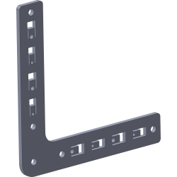 Gousset 235 x 235 mm pour structure profilé Aluminium