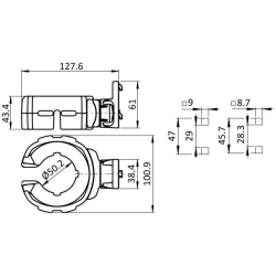 Support pour rangement perceuse visseuse sur panneau perforé