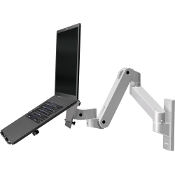 Support PC portable sur bras articulé avec extension de bras pour fixation sur montant