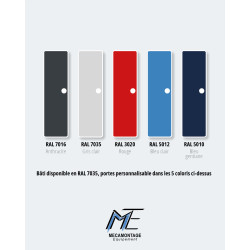 Armoire à portes battantes L 930 x P 400 x H 1950 mm | Mecamontage