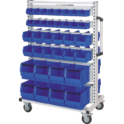 Chariot de mise à disposition avec bacs à bec | Mécamontage