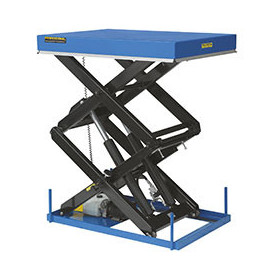 Table élévatrice électrique hydraulique à doubles ciseaux superposés