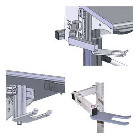 Support pour lecteur code barre sur poste de travail ergonomique