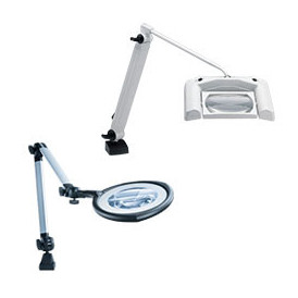 Lampe loupe à LED sur bras articulé