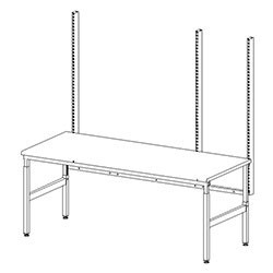 Structure table d'emballage montant perforés