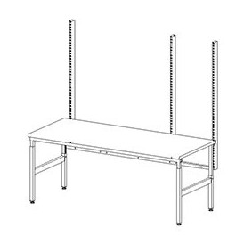 Structure de table d'emballage avec montants perforés