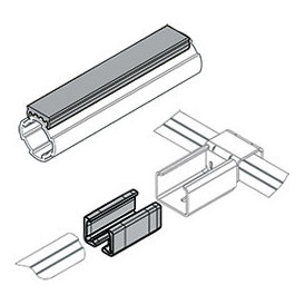 Rail glissière pour tube aluminium