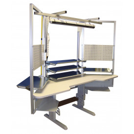 Poste de travail aluminium motorisé anti-TMS
