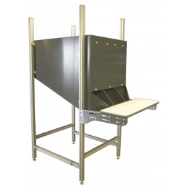 Poste de travail ergonomique trémie montants profilés aluminium