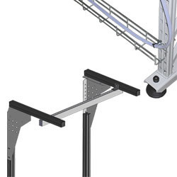 Support éclairage et passage de câble sur profiles aluminium