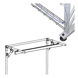 Support éclairage - câble management pour poste de travail tube Lean