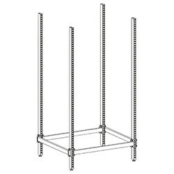 Structure en montants perforés pour rayonnage dynamique