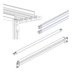 Support nappe à galets Ø28 à fixer sur rayonnage dynamique