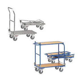 Chariot pliable ergonomique pour transport d'objets volumineux