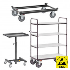 Chariot et desserte antistatiques