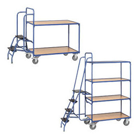 Chariot préparateur de commandes à plateaux mélaminé