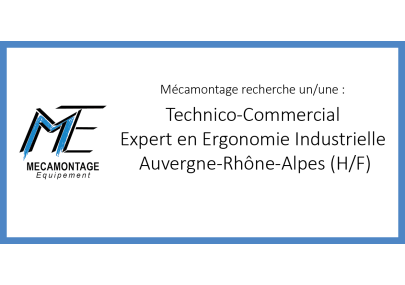 Mécamontage recrute un technico-commercial - Expert en ergonomie industriel - Auvergne Rhone Alpes image
