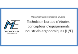 Technicien Bureau d'Études SolidWorks – CDI Malissard (26) | Mécamontage