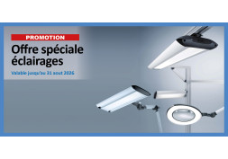 Éclairage LED de postes d'atelier : rampe, bras articulé, loupe
