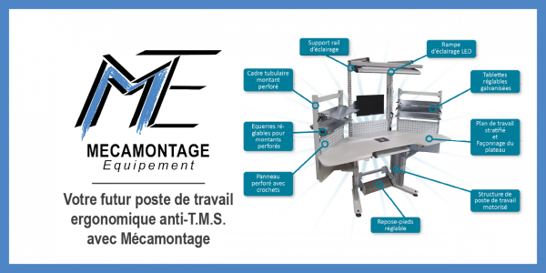 Votre futur poste de travail ergonomique  anti TMS